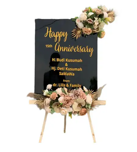 Papan Bunga Akrilik Batu Merah