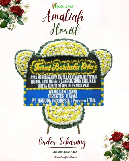 Papan Bunga Duka Batu Merah
